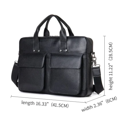 Double Zipper Briefcase Shoulder Bags - Image 3