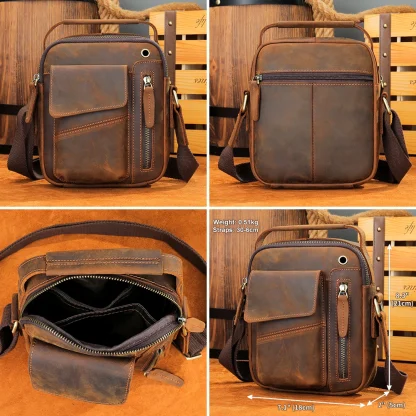 Wire Hole Messenger Shoulder Bag - Image 6