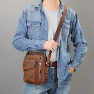 Wire Hole Messenger Shoulder Bag