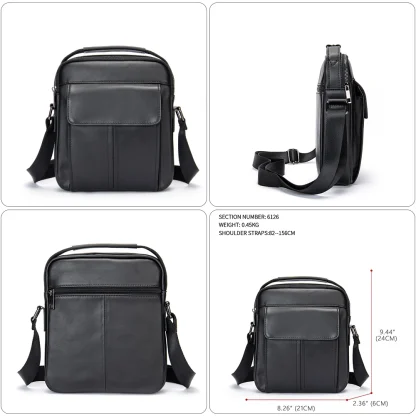 Flap Pocket Messenger Shoulder Bag - Image 4