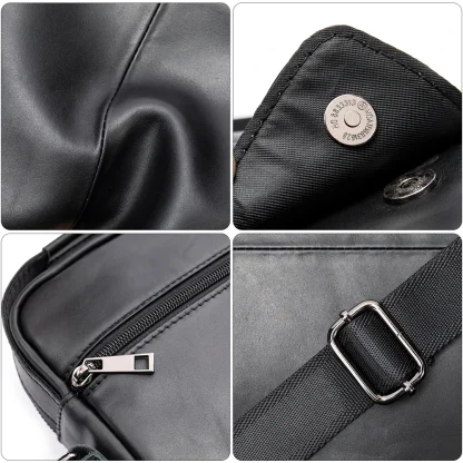Flap Pocket Messenger Shoulder Bag - Image 3