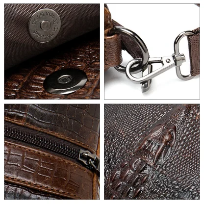 Crocodile Inspired Messenger Shoulder Bag - Image 6
