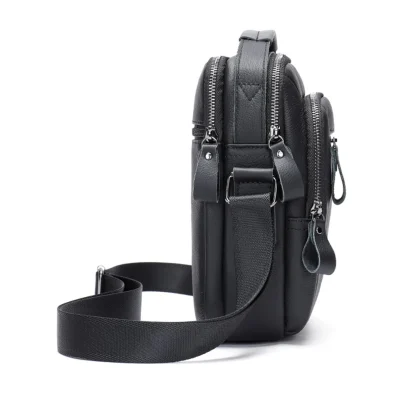 Zippered Crossbody Men's Shoulder Bag - Image 4
