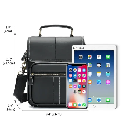 Multi-compartment Men's Shoulder Bag - Image 7