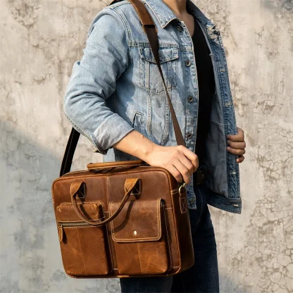 Vintage-style Briefcase Shoulder Bags