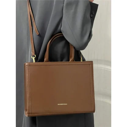Square Sleek Tote Shoulder Bag - Image 3