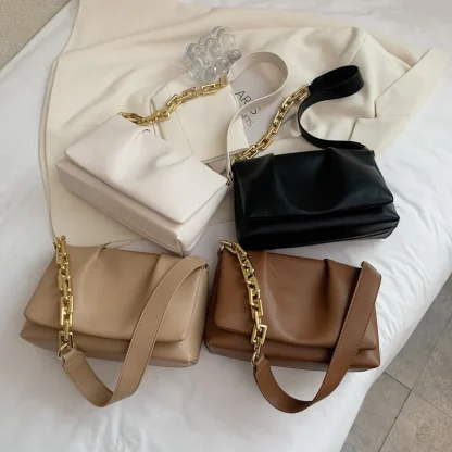 Thick Chain Sleek Shoulder Bags - Image 6