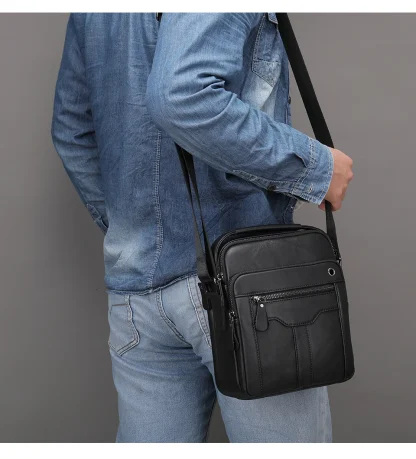 Wire Hole Men's Shoulder Bag - Image 3