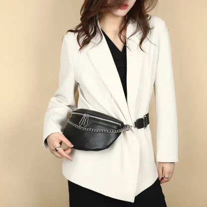 Double Zippered Crossbody Shoulder Bag - Image 2