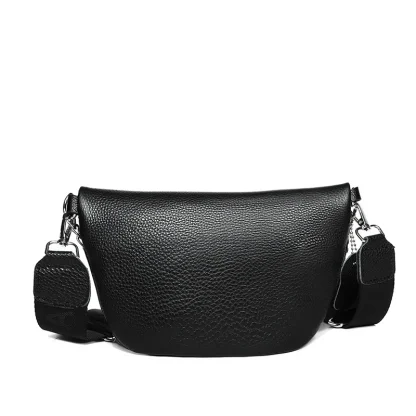 Double Zippered Crossbody Shoulder Bag - Image 4