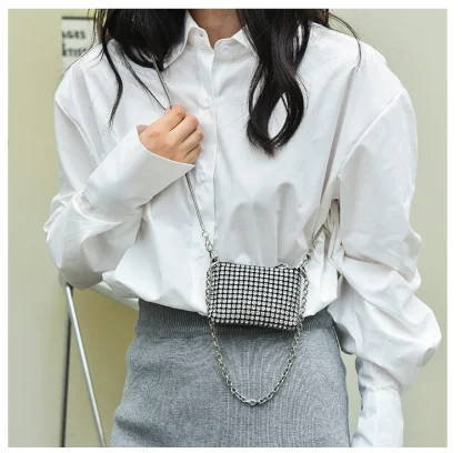 Diamond-like Crossbody Shoulder Bag - Image 2