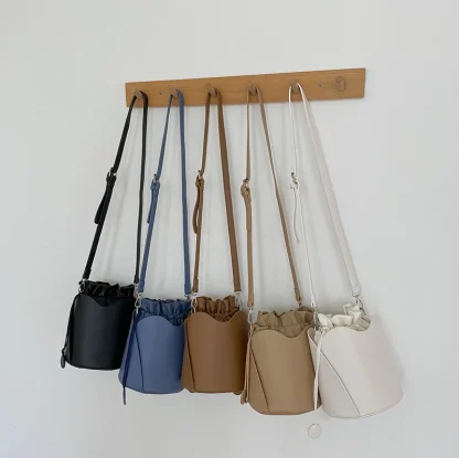 Drawstring Braided Strap Shoulder Bags - Image 7