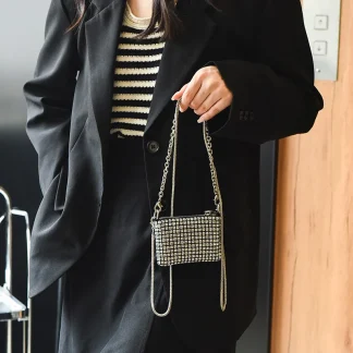 Diamond-like Crossbody Shoulder Bag