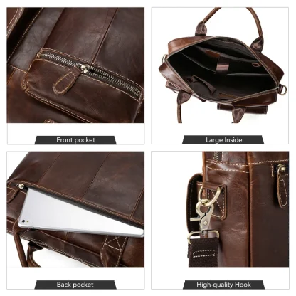 Multi-pocket Briefcase Shoulder Bags - Image 5