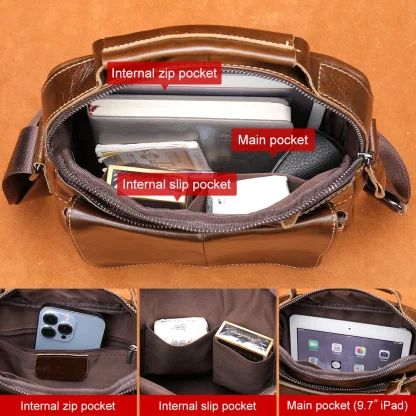 Retro Messenger Shoulder Bag - Image 5