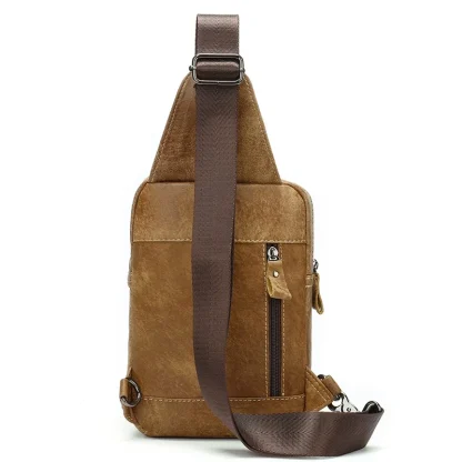 Zippered Men's Crossbody Shoulder Bag